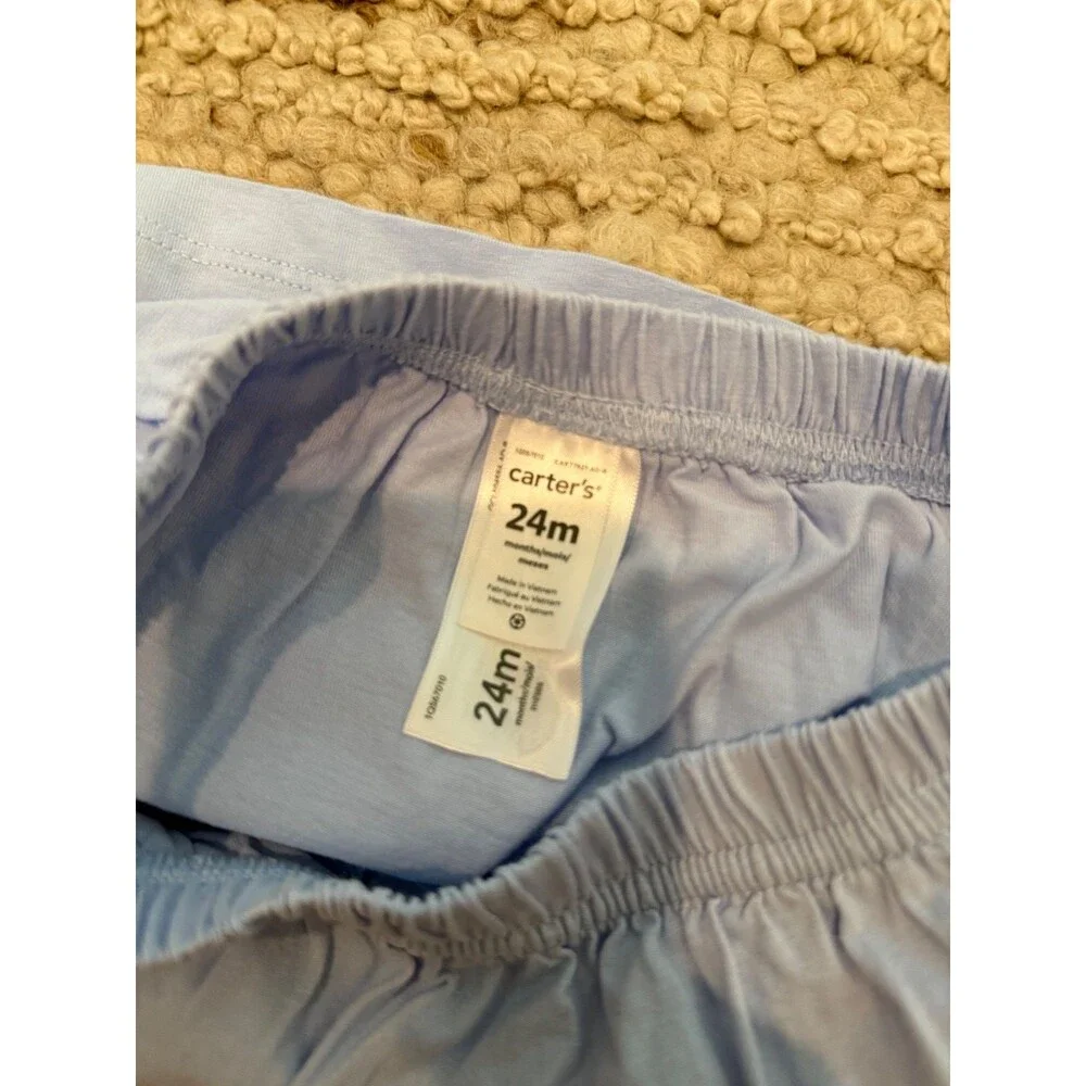 Carter’s Toddler Girls Light Blue Skirt Size 24M Pull-On Built-In Bloomers